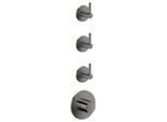 hansgrohe AXOR One Thermostatmodul 48723330 Unterputz, 3 Verbraucher, mit Hebelgriff, polished black chrome