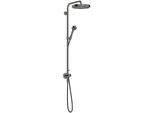 hansgrohe AXOR One Duschsystem mit Thermostat und Duschkopf 280 48796330 Unterputz-Fertigmontageset, 1 Strahlart , 12 l/min, polished black chrome