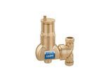 Caleffi Discal Mikroblasenabscheider 551702 Ø 22mm Klemmverschraubung, Messing-Gehäuse, für horizontale und vertikale Rohrleitungen