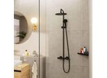 hansgrohe Vernis Blend 240 1jet Showerpipe 26428670 mit Thermostat, mattschwarz
