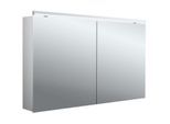 Emco pure 2 Classic Aufputz-Lichtspiegelschrank 979705505 1200x729mm, mit LED-Aufsatzleuchte, 2-türig, Aluminium