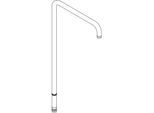hansgrohe Brausearm Axor Front Showerpipe mit 92242000 Thermostat/2jet Kopfbrause chrom