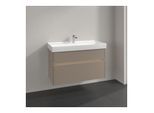 Villeroy und Boch Collaro Waschtischunterschrank C011B0VM 95,4x54,6x44,4cm, Waschbecken mittig, LED-Beleuchtung 7W, taupe