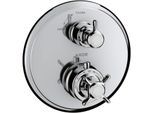 hansgrohe Axor Montreux Fertigmontageset 16800000 Unterputz-Thermostat, mit Absperrventil, Kreuzgriff, chrom