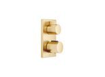 Dornbracht Imo Fertigmontageset 36425670-28 für UP-Thermostat, Einweg-Mengenregulierung, messing gebürstet