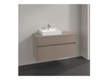 Villeroy und Boch Collaro Waschtischunterschrank C017B0VM 100x54,8x50cm, Waschtisch links, LED-Beleuchtung 7,3 W, taupe