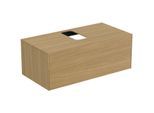 Ideal Standard Conca Waschtisch-Unterschrank T3930Y6 mit Ausschnitt, 1 Auszug, 100x50,5x37 cm, mittig, Eiche hell Furnier