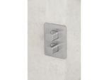 Herzbach Ceo Fertigmontageset 36.500550.4.14 Unterputz-Thermostat soft, für 1 Verbraucher, Edelstahlfinish