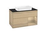Villeroy und Boch Finion Waschtischunterschrank G662PCPC 100x60,3x50,1cm, Regal rechts Oak Veneer, Oak Veneer