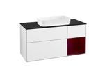 Villeroy und Boch Finion Waschtischunterschrank F712HBGF 120x60,3x50,1cm, Regal rechts Peony, Glossy white lacquer
