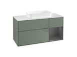 Villeroy und Boch Finion Waschtischunterschrank G711GKGM 120x60,3x50,1cm, Regal rechts Anthracite matt, Olive Matt Lacquer