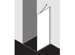 Kermi Ibiza 2000 Seitenwand I2TWG090181PK 90x185cm, silber mattglanz, ESG klar Clean, mit 45Grad Stabilisierung