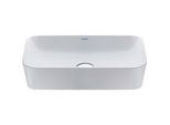 Duravit Cape Cod Aufsatz-Waschtisch 2340433200 43x43cm, ohne Hahnloch, Überlauf, Hahnlochbank, Weiß Seidenmatt