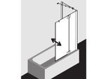 Kermi Pasa XP Schwingflügel mit Festfeld PXDTR100151PK 100x150cm, silber mattglanz, ESG klar Clean, rechts