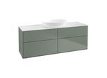 Villeroy und Boch Finion Waschtischunterschrank FA9100GM 160x60,3cm, Abdeckplatte white matt, Olive Matt Lacquer