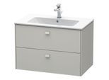 Duravit Brioso Waschtischunterbau BR410200707 820x553 mm, Betongrau Matt, 2 Auszüge