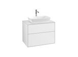 Villeroy und Boch Finion Waschtischunterschrank F75100GF 80x60,3cm, Abdeckplatte white matt, Glossy white lacquer