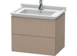 Duravit L-Cube Waschtisch-Unterschrank LC626407575 67 x 46,9 cm, leinen, 2 Schubkästen, wandhängend