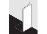 Kermi Filia XP Seitenwand FXUWD07518VPK 75x185cm, silber hochglanz, ESG klar Clean, auf Duschwanne