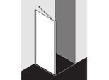 Kermi Filia XP Seitenwand FXUWD10018VUK 100 x 185 cm, silber hochglanz, ESG SR Opaco, auf Duschwanne