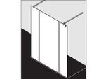 Kermi Xb Glasanlage XBFWA12020VAK 120x200cm, silber hochglanz, ESG klar