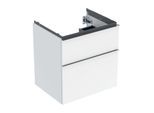 Geberit iCon Waschtisch-Unterschrank 502303012 59,2x61,5x47,6cm, 2 Schubladen, weiß/lackiert hochglänzend/Griff glanzverchromt