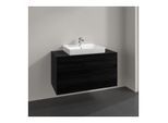 Villeroy und Boch Collaro Waschtischunterschrank C01900AB 100x54,8x50cm, Waschtisch mittig, black oak