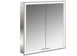Emco prime Unterputz-Lichtspiegelschrank 949706271 600x730mm, 2-türig, aluminium/spiegel