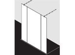 Kermi Xb Glasanlage XBFW112020VPK 120x200cm, silber hochglanz, ESG klar Clean, 90Grad Stabilisierung