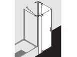 Kermi Filia XP Pendeltür-Eckeinstiegshälfte FXEPL12318VAK 123x185cm, silber hochglanz, ESG klar, links, auf Duschplatz