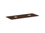 hansgrohe Xelu Q Konsole 54118630 1360 x 550 mm, 2 Ausschnitte, Aufsatzwaschtisch ohne Hahnloch, Nussbaum dunkel