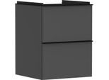 hansgrohe Xelu Q Waschtischunterschrank 54020670 480x605x475mm, für Handwaschbecken, 2 Schubladen, diamantgrau matt, mattschwarz