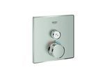 Grohe Grohtherm Smartcontrol Fertigmontageset 29123DC0 supersteel, eckig, UP-Thermostat, 1 Absperrventil