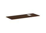hansgrohe Xelu Q Konsole 54124630 1360 x 550 mm, Ausschnitt rechts, Aufsatzwaschtisch mit Hahnloch, Nussbaum dunkel