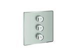 Grohe Grohtherm Smartcontrol Fertigmontageset 29127DC0 supersteel, eckig, 3-fach Unterputzventil