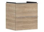 hansgrohe Xelu Q Waschtischunterschrank 54025000 580x605x475mm, 2 Schubladen, Eiche Natur, chrom