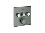 Grohe Grohtherm Smartcontrol Fertigmontageset 29126AL0 hard graphite gebürstet, eckig, UP-Thermostat, 3 Absperrventile