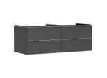 hansgrohe Xelu Q Waschtischunterschrank 54087000 1360x485x550mm, 4 Schubkästen, diamantgrau matt, chrom