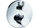 hansgrohe Axor Uno Fertigmontageset 38700330 Unterputz-Thermostat, mit Absperrventil, polished black chrome