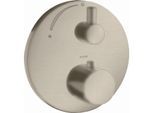 hansgrohe Axor Uno Fertigmontageset 38700820 Unterputz-Thermostat, mit Absperrventil, brushed nickel
