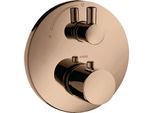 hansgrohe Axor Uno Fertigmontageset 38700300 Unterputz-Thermostat, mit Absperrventil, polished red gold