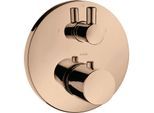 hansgrohe Axor Uno Fertigmontageset 38720300 Unterputz-Thermostat, mit Ab- und Umstellventil, polished red gold