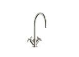 Dornbracht Tara. Spültisch-Zweigriff-Armatur 22815892-06 Ausladung 235 mm, platin matt