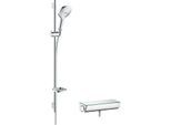 hansgrohe Brauseset Ecostat Select 27039000 E 120 Combi, chrom, DN 15, Stange 90cm, Thermostat