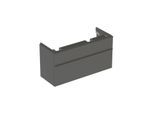 Geberit Smyle Square Doppelwaschtisch-Unterschrank 500356JK1 118,4x61,7x47cm, 2 Schubladen, lava matt