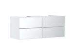 hansgrohe Xevolos E Waschtischunterschrank 54196320 1370x555x550mm, 4 Schubladen, mattweiß, weiß metallic