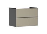 hansgrohe Xevolos E Waschtischunterschrank 54180390 780x555x475mm, 2 Schubladen, schiefergrau matt, bronze Struktur