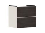 hansgrohe Xevolos E Waschtischunterschrank 54176730 580x555x475mm, 2 Schubladen, sandbeige matt, Eiche dunkel