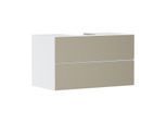 hansgrohe Xevolos E Waschtischunterschrank 54190390 980x555x550mm, 2 Schubladen, mattweiß, bronze Struktur