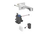Geberit Brenta Infrarot-Waschtischarmatur 116277211 17 cm, Wandmontage, Netzbetrieb, Unterputz-Funktionsbox, mit Thermostatmischer, hochglanz-verchromt